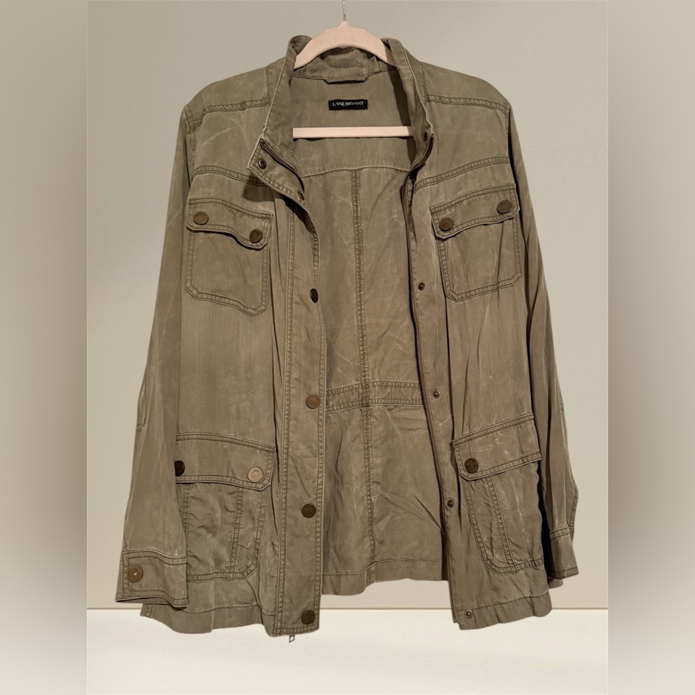 Lane Bryant Olive Green Utility Jacket